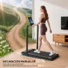Cinta de Correr Plegable Inclinado Debajo del Escritorio 2 en 1 con 2.0HP 6 km/h Pantalla LED Control Remoto Negro - Ogal.Es