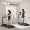Cinta de Correr Plegable Inclinado Debajo del Escritorio 2 en 1 con 2.0HP 6 km/h Pantalla LED Control Remoto Negro - Ogal.Es