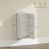 Armario de Baño de Pared Moderno con Puerta Alto Brillo Estantes Ajustables de Vidrio Templado 30x23,4x71,2 cm B... - Ogal.Es