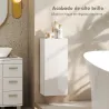Armario de Baño de Pared Moderno con Puerta Alto Brillo Estantes Ajustables de Vidrio Templado 30x23,4x71,2 cm B... - Ogal.Es