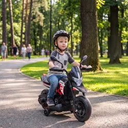 Moto Eléctrica Niños 6V Licencia APRILIA Ruedas Auxiliares Adelante/Atrás Batería de Litio Música 18 Meses-4 Año... - Ogal.Es