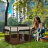 Parque para Perros y Gatos, Corralito Plegable Portátil para Cachorros Conejos y Cobayas Tela Oxford 84x64x53 cm... - Ogal.Es