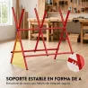Caballete para Sierra Plegable Soporte Cortar Madera Altura y Ancho Ajustables Estructura en A Soporta hasta 150... - Ogal.Es