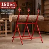 Caballete para Sierra Plegable Soporte Cortar Madera Altura y Ancho Ajustables Estructura en A Soporta hasta 150... - Ogal.Es