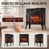 Chimenea Eléctrica 1000/2000 W con Efecto Llama 3 Vistas Termostato Wifi 5 Colores Temporizador 12h Negro - Ogal.Es