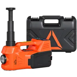 Kit de Gato Hidráulico Eléctrico 5T 12V 14,3-45 cm Luz LED Bomba Aire Llave Hexagonal Martillo Maletín Naranja - Ogal.Es