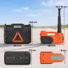 Kit de Gato Hidráulico Eléctrico 5T 12V 14,3-45 cm Luz LED Bomba Aire Llave Hexagonal Martillo Maletín Naranja - Ogal.Es