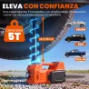 Kit de Gato Hidráulico Eléctrico 5T 12V 14,3-45 cm Luz LED Bomba Aire Llave Hexagonal Martillo Maletín Naranja - Ogal.Es