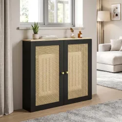 Cubre Radiadores con 2 Puertas de Ratán Cubreradiador Cubierta para Radiador para Salón Dormitorio 78x19x75 cm N... - Ogal.Es