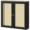 Cubre Radiadores con 2 Puertas de Ratán Cubreradiador Cubierta para Radiador para Salón Dormitorio 78x19x75 cm N... - Ogal.Es