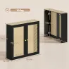 Cubre Radiadores con 2 Puertas de Ratán Cubreradiador Cubierta para Radiador para Salón Dormitorio 78x19x75 cm N... - Ogal.Es