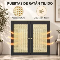 Cubre Radiadores con 2 Puertas de Ratán Cubreradiador Cubierta para Radiador para Salón Dormitorio 78x19x75 cm N... - Ogal.Es