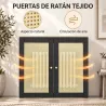 Cubre Radiadores con 2 Puertas de Ratán Cubreradiador Cubierta para Radiador para Salón Dormitorio 78x19x75 cm N... - Ogal.Es