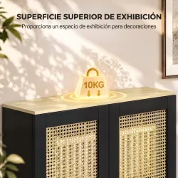 Cubre Radiadores con 2 Puertas de Ratán Cubreradiador Cubierta para Radiador para Salón Dormitorio 78x19x75 cm N... - Ogal.Es