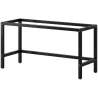 Patas de Mesa de Acero Patas para Muebles Industriales con Almohadillas Ajustables y Tornillos 150x50x81,5 cm Negro - Ogal.Es