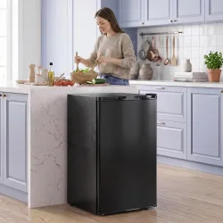 Mini Congelador Bajo Encimera 84,8 L Silencioso con Puerta Reversible Temperatura Ajustable 2 Estantes Extraíble... - Ogal.Es