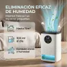 Deshumidificador 0,3L/Día para 15 ㎡ Depósito 1,4 Litros Luz RGB Temporizador de 24H Pantalla LED Blanco - Ogal.Es