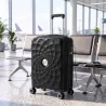 Maleta de Cabina 18" Ligera y Rígida con Puerto USB Cerradura TSA y 4 Ruedas Dobles Giratorias Negro - Ogal.Es