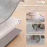 Alfombra Infantil, 180x150 cm, Colchoneta de Espuma 3 cm, Franela Suave, Antideslizante, Resistente al Agua, Gri... - Ogal.Es