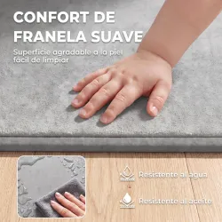 Alfombra Infantil, 127x127 cm, Colchoneta de Espuma 3 cm, Franela Suave, Antideslizante, Resistente al Agua, Gri... - Ogal.Es