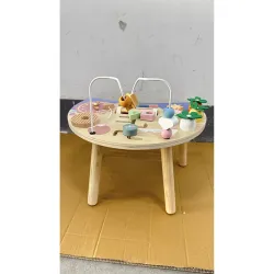 Mesa de Actividades para Bebé 1-3 Años 6 en 1 Montessori con Engranajes Laberinto de Cuentas Reloj Giratorio Zan... - Ogal.Es