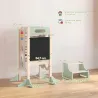Torre de Aprendizaje 6 en 1 Montessori Plegable 3 Alturas con Pizarra Ábaco Reloj Escalones Desmontables 2-6 Año... - Ogal.Es