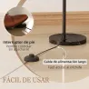 Lámpara de Pie Arco Lámpara de Pie para Salón con Pantalla Ajustable Base de Mármol Negro y Gris Ahumado - Ogal.Es