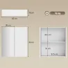 Armario de Baño con Espejo de Pared con 2 Puertas y Estante Ajustable Cierre Suave 60x15x70 cm Blanco - Ogal.Es