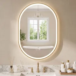 Espejo de Baño con Luces LED y Altavoz Bluetooth Antivaho 100x70 cm 3 Colores Regulables Ajuste de Brillo - Ogal.Es