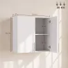 Armario de Baño de Pared Mueble de Baño Colgar Moderno 2 Puertas de Alto Brillo Estante Ajustable 60x31x60 cm Bl... - Ogal.Es