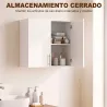 Armario de Baño de Pared Mueble de Baño Colgar Moderno 2 Puertas de Alto Brillo Estante Ajustable 60x31x60 cm Bl... - Ogal.Es