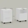 Mueble Bajo Lavabo con Cajón y Gabinete con Puerta Recorte en U para Lavabo sin Pedestal 41,5x35,5x59 cm Blanco - Ogal.Es