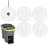 Juego de Fregona y Cubo con Escurridor 2 Compartimentos Cubo de 20 L 5 Mopas Microfibra Uso Seco y Húmedo Gris O... - Ogal.Es