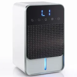 Deshumidificador 0,4L/Día para 15 ㎡ Depósito 1,2 Litros Luz RGB Temporizador de 12H Pantalla LED Negro - Ogal.Es