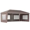 Carpa Plegable 6x3 m Pop-up con 4 Laterales Desmontables Cenador de Jardín con 4 Ventanas y Bolsa de Transporte ... - Ogal.Es