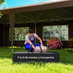 Carpa Plegable 6x3 m Pop-up con 4 Laterales Desmontables Cenador de Jardín con 4 Ventanas y Bolsa de Transporte ... - Ogal.Es