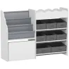Estantería Infantil Juguetes con 8 Cestas de Tela Cajón con Ruedas Librería Estante Abierto 3-8 Años 109x30x80cm... - Ogal.Es