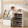 Estantería Infantil Juguetes con 8 Cestas de Tela Cajón con Ruedas Librería Estante Abierto 3-8 Años 109x30x80cm... - Ogal.Es