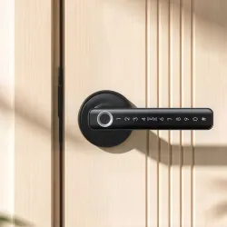 Cerradura Inteligente con Manilla 5 en 1 con Huella Código App Bluetooth Tarjeta NFC y Llave Registro de Accesos... - Ogal.Es