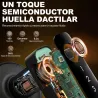 Cerradura Inteligente con Manilla 5 en 1 con Huella Código App Bluetooth Tarjeta NFC y Llave Registro de Accesos... - Ogal.Es