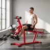 Máquina de Extensión y Curl de Piernas Ajustable 3 en 1 Carga 300 kg con Carga de Placas para Casa Gimnasio Rojo - Ogal.Es