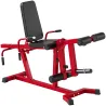 Máquina de Extensión y Curl de Piernas Ajustable 3 en 1 Carga 300 kg con Carga de Placas para Casa Gimnasio Rojo - Ogal.Es