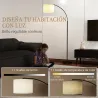 Lámpara de Pie LED Regulable con 11 Temperaturas de Color y Niveles de Brillo Pantalla Ajustable Control Remoto ... - Ogal.Es