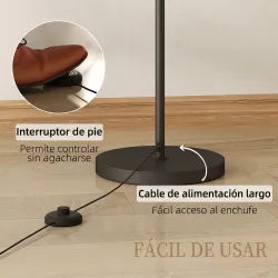 Lámpara de Pie LED Regulable con 11 Temperaturas de Color y Niveles de Brillo Pantalla Ajustable Control Remoto ... - Ogal.Es