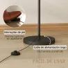 Lámpara de Pie LED Regulable con 11 Temperaturas de Color y Niveles de Brillo Pantalla Ajustable Control Remoto ... - Ogal.Es