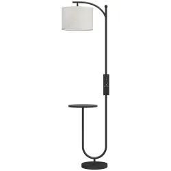Lámpara de Pie LED Regulable con Estante 11 Temperaturas y Brillos Pantalla Ajustable Mando RF Interruptor de Pi... - Ogal.Es