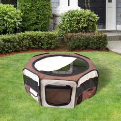Parque Plegable para Perros y Gatos Corralito Portátil para Animales Pequeños Impermeable de Tela Oxford Ø90x41 ... - Ogal.Es