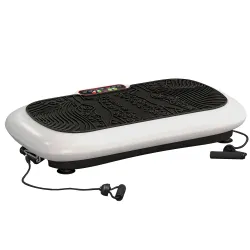 Plataforma Vibratoria con 99 Niveles de Velocidad Pantalla LED Control Remoto 2 Bandas para Hacer Ejercicio en Casa - Ogal.Es