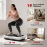 Plataforma Vibratoria con 99 Niveles de Velocidad Pantalla LED Control Remoto 2 Bandas para Hacer Ejercicio en Casa - Ogal.Es