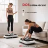 Plataforma Vibratoria con 99 Niveles de Velocidad Pantalla LED Control Remoto 2 Bandas para Hacer Ejercicio en Casa - Ogal.Es